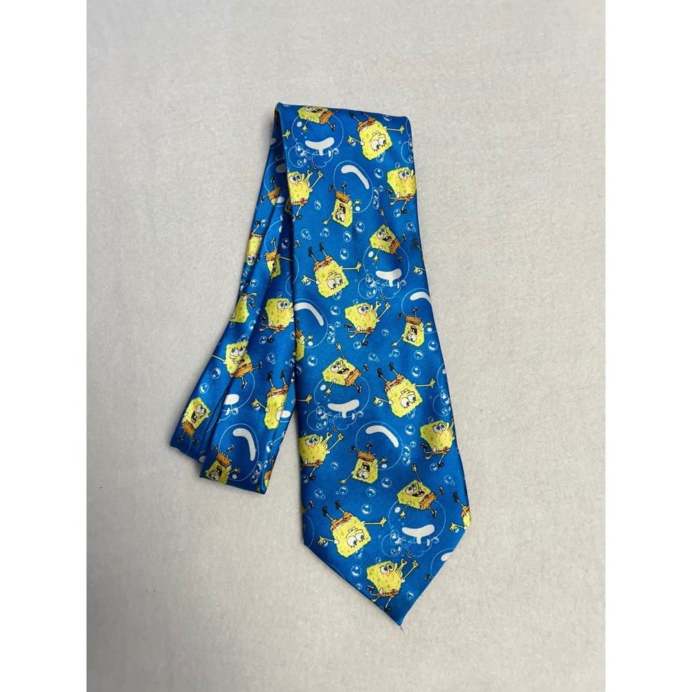 Nickelodeon Spongebob‎ Squarepants Blue Novelty Necktie 2002